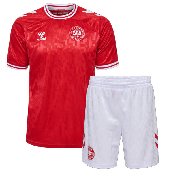 Denmark-Home-Kids-Football-Kit-2024 Denmark Home Euro 2024 (Kids) - Image 1